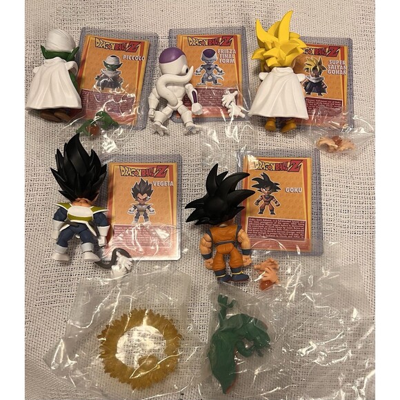Loyal Subjects 5 Dragon Ball Z Goku Vegeta Gohan Piccolo Frieza w/ Cards & Extra - Picture 2 of 2